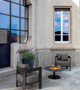 Vero outdoor lounge chair by Daya Worldwide featuring a sleek, modern design with comfortable seating for outdoor relaxation.