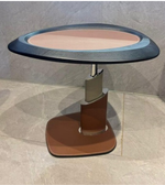 Spiral Orbit Side Table by Daya Worldwide featuring a modern, twisted metal design and a sleek surface for stylish decor.