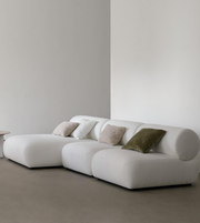 Daya Worldwide Cloud sectional sofa with plush cushions and modern design, shown in a cozy living room setting