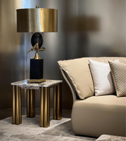 Marble Pillar Side Table