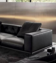 Luxurious black box sofa by Daya Worldwide featuring sleek modern design and plush cushions for stylish comfort.