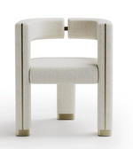 Daya Worldwide ARCO dining chair with sleek wooden frame and upholstered seat, modern design for stylish dining rooms.