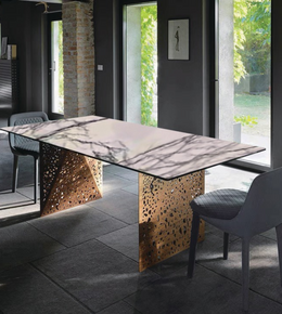 Modern wooden dining table by Daya Worldwide with sleek design, perfect for contemporary dining room decor.