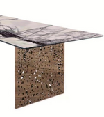 Modern dining table from Daya Worldwide featuring a sleek wooden surface and sturdy metal legs for elegant dining spaces.