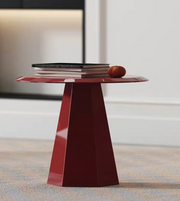 Crimson side table by Daya Worldwide featuring a sleek, modern design with a smooth surface and minimalist style.
