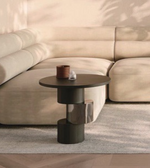 Modern round side table by Daya Worldwide, featuring a sleek design with a smooth tabletop and sturdy base for contemporary decor.