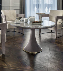 Round Marble Pedestal Dining Table