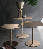 Set of stylish metal side tables with floral design by Daya Worldwide, perfect for contemporary living room decor.