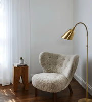 Luxurious shearling accent armchair by Daya Worldwide featuring plush upholstery and modern design for stylish comfort.