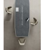 Modern conference table by Daya Worldwide, featuring sleek office furniture design with a spacious, polished surface for meetings.