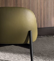 Daya Worldwide Sendai Lounge Armchair with plush fabric upholstery and modern design, perfect for relaxing living room seating.