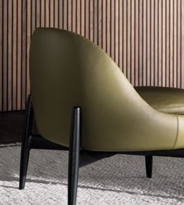Daya Worldwide SENDAI Lounge Armchair with plush upholstery and modern design, perfect for relaxing living room seating.