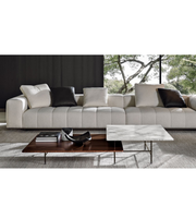 Daya Worldwide dual top coffee table with a modern design, featuring a sleek wooden surface and contemporary style.