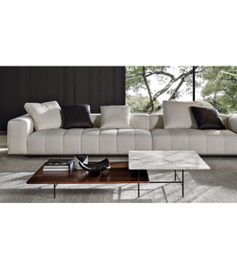Daya Worldwide dual top coffee table with a modern design, featuring a sleek wooden surface and contemporary style.