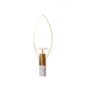 Modern sculptural floor lamp with integrated LED on white background