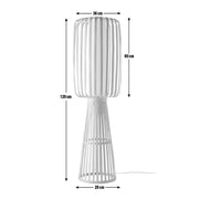 Floor lamp size guide showing 120 cm height and 36 cm shade diameter