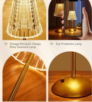 Close-up of faceted acrylic lampshade diamond pattern