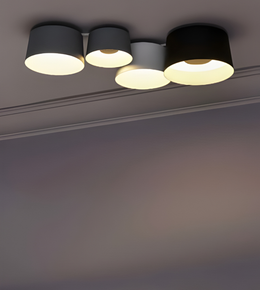Contemporary flush mount cylinder ceiling lamp with minimalist architectural design
