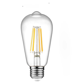 Clear LED light bulb on a white background