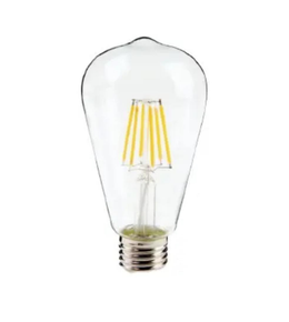 Clear LED light bulb on a white background