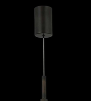 Black pendant light on a clear background