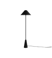 Black floor lamp on a white background
