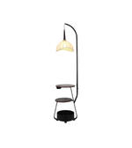 Futuristic floor lamp with a unique design on a white background