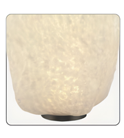 White textured lampshade on a white background