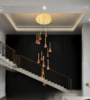 Modern Linear Crystal Pendant Chandelier