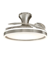 Modern ceiling fan with light on a white background