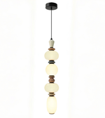 Pendant light with cylindrical design on a white background
