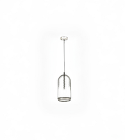 Pendant light fixture with clear glass shade on a white background