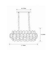 AURORA ART GLASS LINEAR CHANDELIER