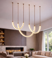Modern Crystal Arc LED Chandelier