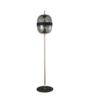 Daya Worldwide HELM NOIR floor lamp with sleek black design and modern stand, ideal for living room or office lighting.