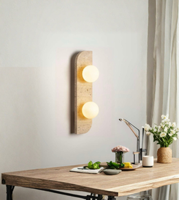 Modern wall-mounted light fixture with warm illumination