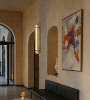 Amber Aura Pendant by Daya Worldwide, a stylish hanging pendant light with warm amber glow for modern interior decor.