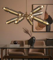 Elegant Daya Worldwide NOVA CLUSTER chandelier with multiple glass orbs hanging in a modern design, ideal for stylish interior decor.