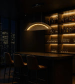 Luminous arch pendant light by Daya Worldwide, a sleek linear pendant fixture with a modern design for stylish interiors.