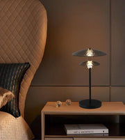 Daya Worldwide Zen Eclipse Table Lamp with sleek modern design and soft lighting for living room or bedside decor.