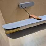 Modern linear office pendant light by Daya Worldwide, showcasing a sleek, minimalist design ideal for contemporary workspace lighting.